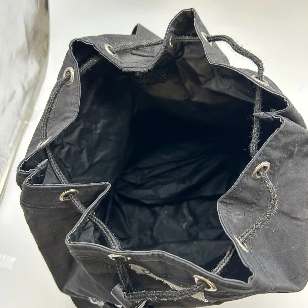 Vintage Drakkar Noir Black Sling Bag Backpack Drawstring One Strap Duffel Gym